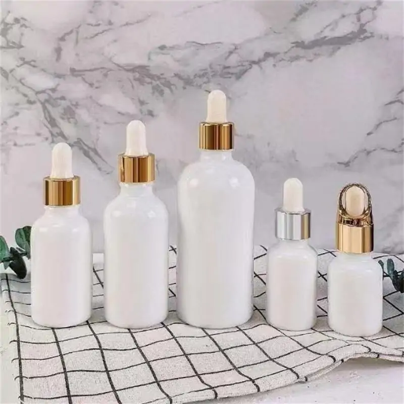 White Glass Essential Oil Bottle