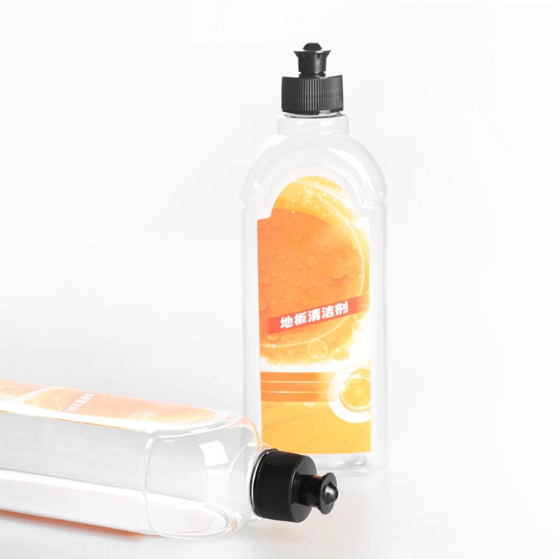 500mlPET Floor Cleaner Bottle 500ML Laundry Detergent Transparent Flat Plastic Bottle Body Wash Wash