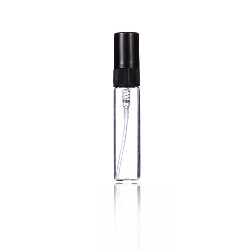glass Fulfillment Portable Sample Perfume Dispenser Bottle 2 3 5 10ml Control Perfume Bottle with Black Spray